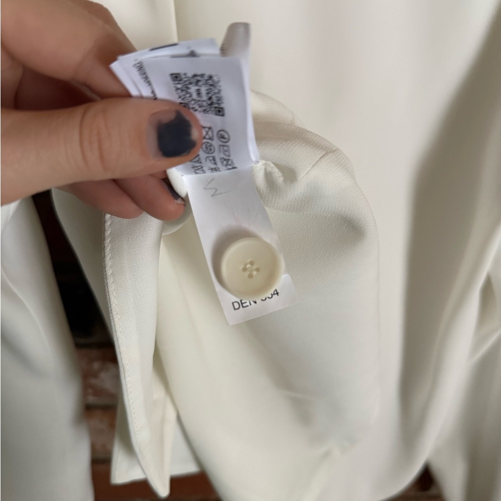 Zara Cream Button-Up Top - Picture 5 of 6
